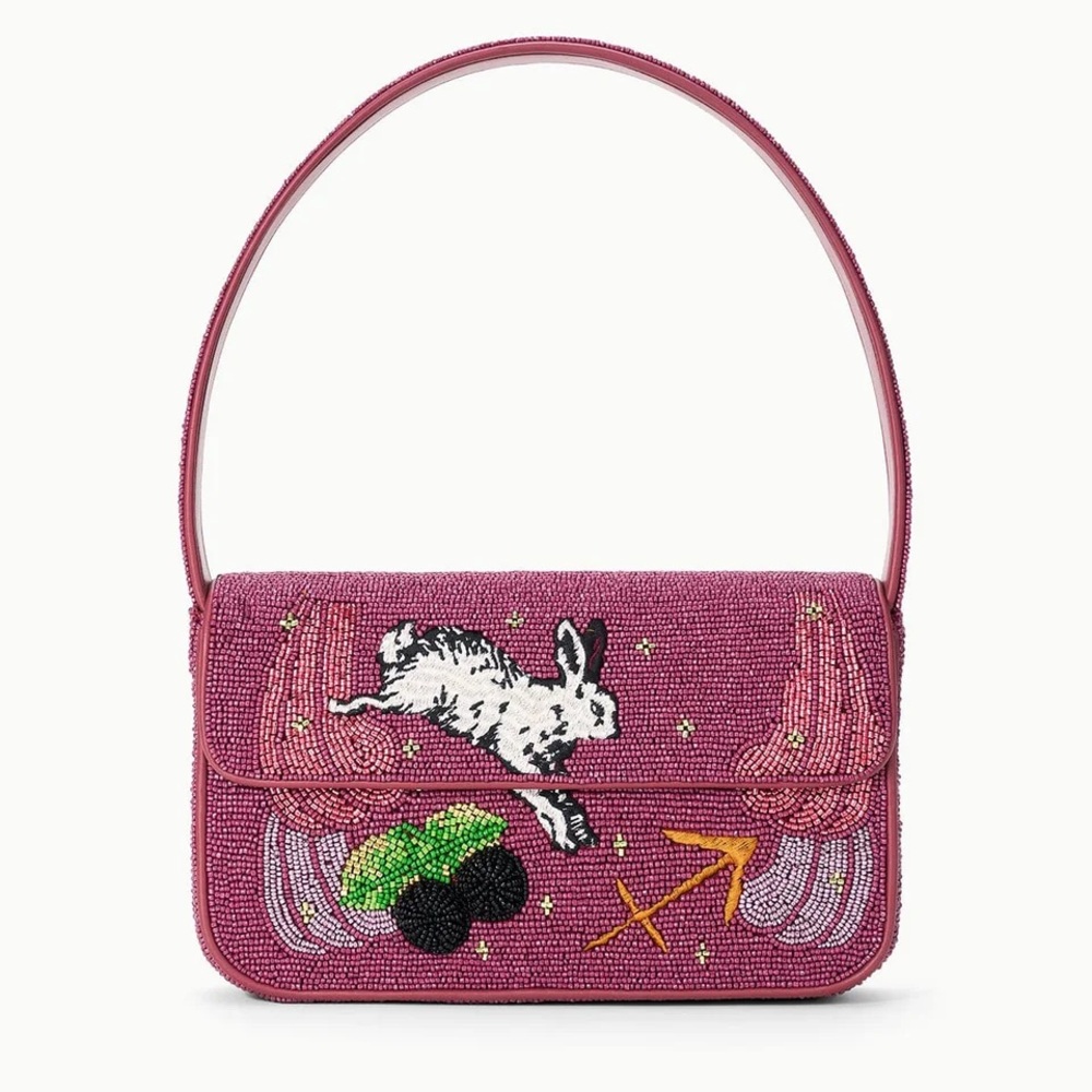STAUD ZODIAC BEADED TOMMY BAG SAGITTARIUS